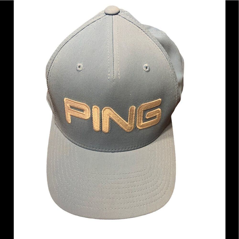 Ping golf hat baby blue fitted hat cap in size small/medium